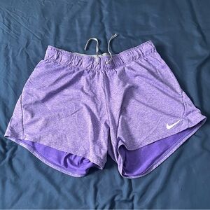 Nike Women's Heathered Purple Athletic Shorts